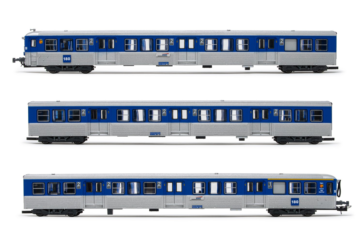 Rame De 3 Voitures TER PACA SNCF Par LS Models Réf. 41234 - Échelle HO - Occasion