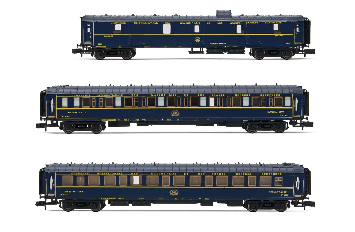 COFFRET DE 3 VOITURES VOYAGEURS EUROCITY MOZART SNCF/OBB/DB